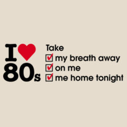 I love 80s ticks - TAKE - Heavy Duty Canvas Tote Bag Design