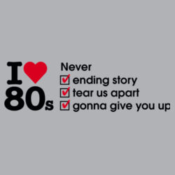 I love 80s ticks - NEVER - Mens Half Zip Design