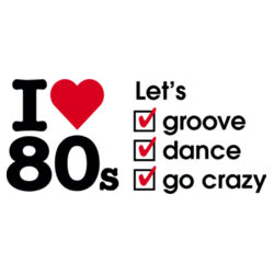 I love 80s ticks - LET'S - Womens Shallow Scoop Tee Design