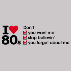 I love 80s ticks - DON'T - Womens Supply Hood Design