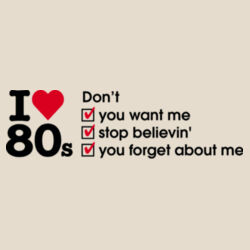 I love 80s ticks - DON'T - Womens Maple Organic Tee Design