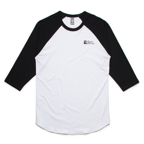 I love 80s ticks - LOVE - Mens Raglan Tee Thumbnail