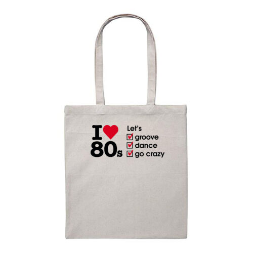 I love 80s ticks - LET'S - Heavy Duty Canvas Tote Bag Thumbnail