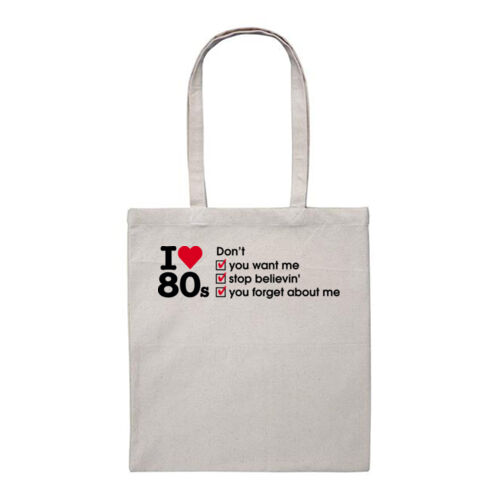 I love 80s ticks - DON'T - Heavy Duty Canvas Tote Bag Thumbnail