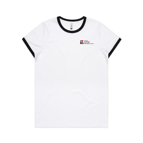 I love 80s ticks - DANCING - Womens Ringer Tee Thumbnail